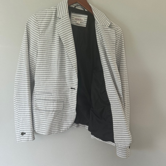 Merona grey and white blazer Size 6 - Picture 4 of 4